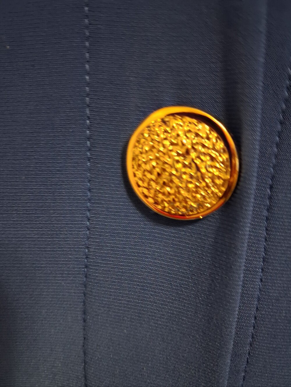 metrostyle Royal Blue Collared Midi Dress with Decorative Buttons - Picture 4 of 4